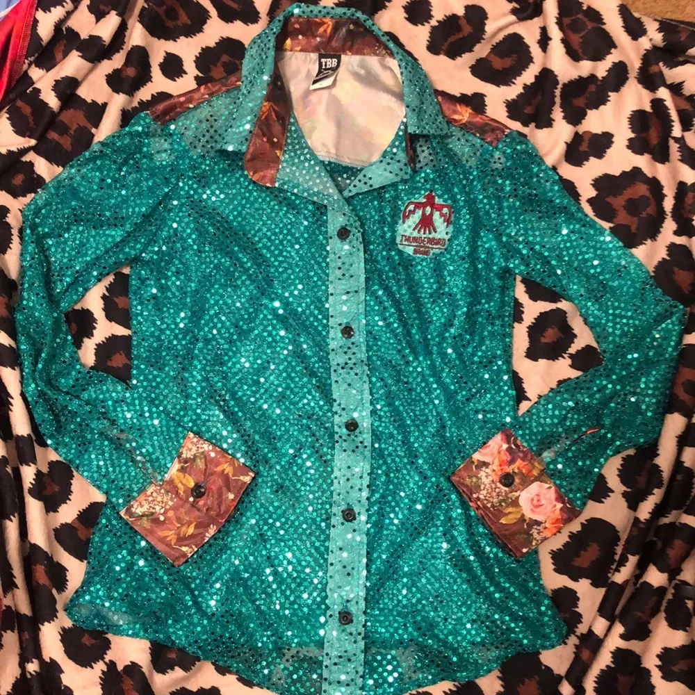 Sparkly Thunderbird Brand Rodeo Shirt - Picture 1 of 6